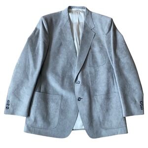 Vintage Winston Robeson's Gray Suede Blazer Tailored USA Men's Sport Coat‎